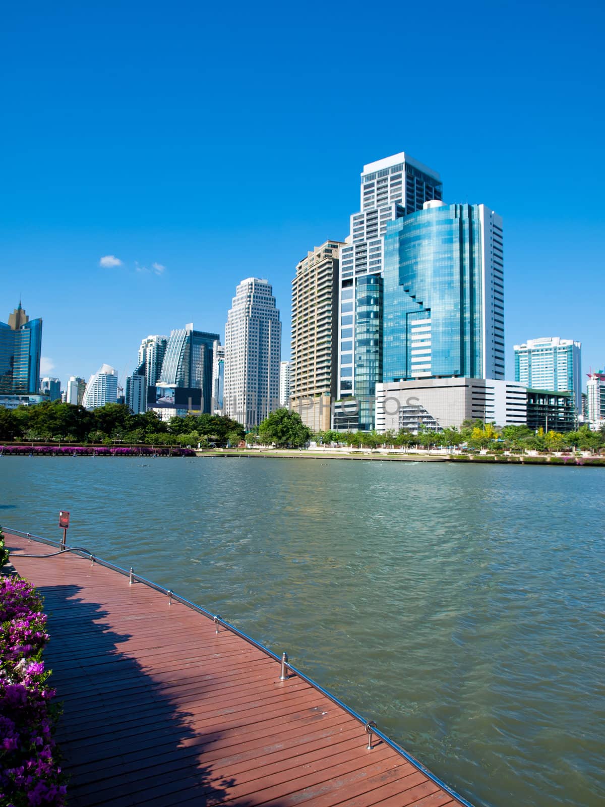 Highrise modern building in Bangkok, Thailand. by jakgree