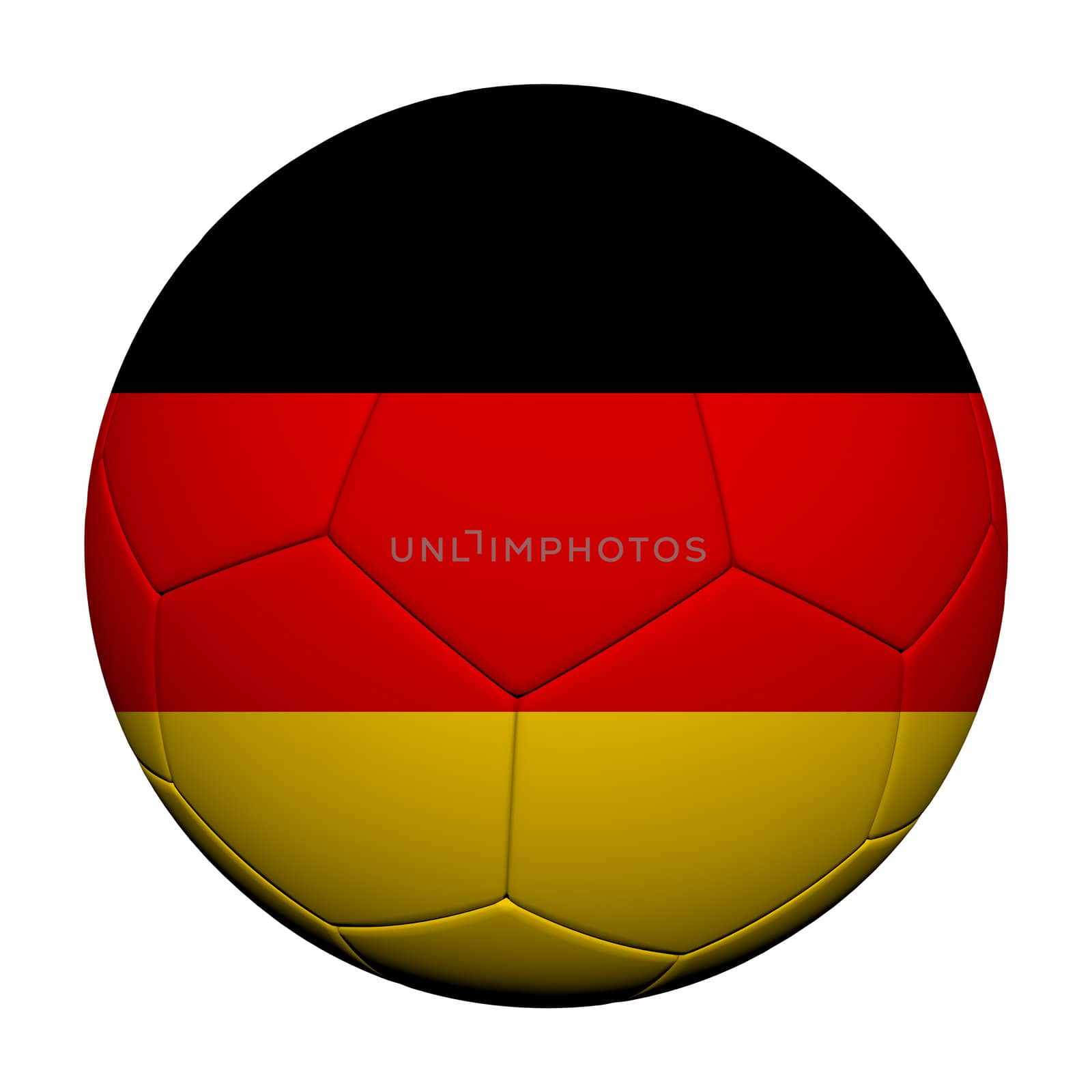 Germany Flag Pattern 3d rendering of a soccer ball  by jakgree