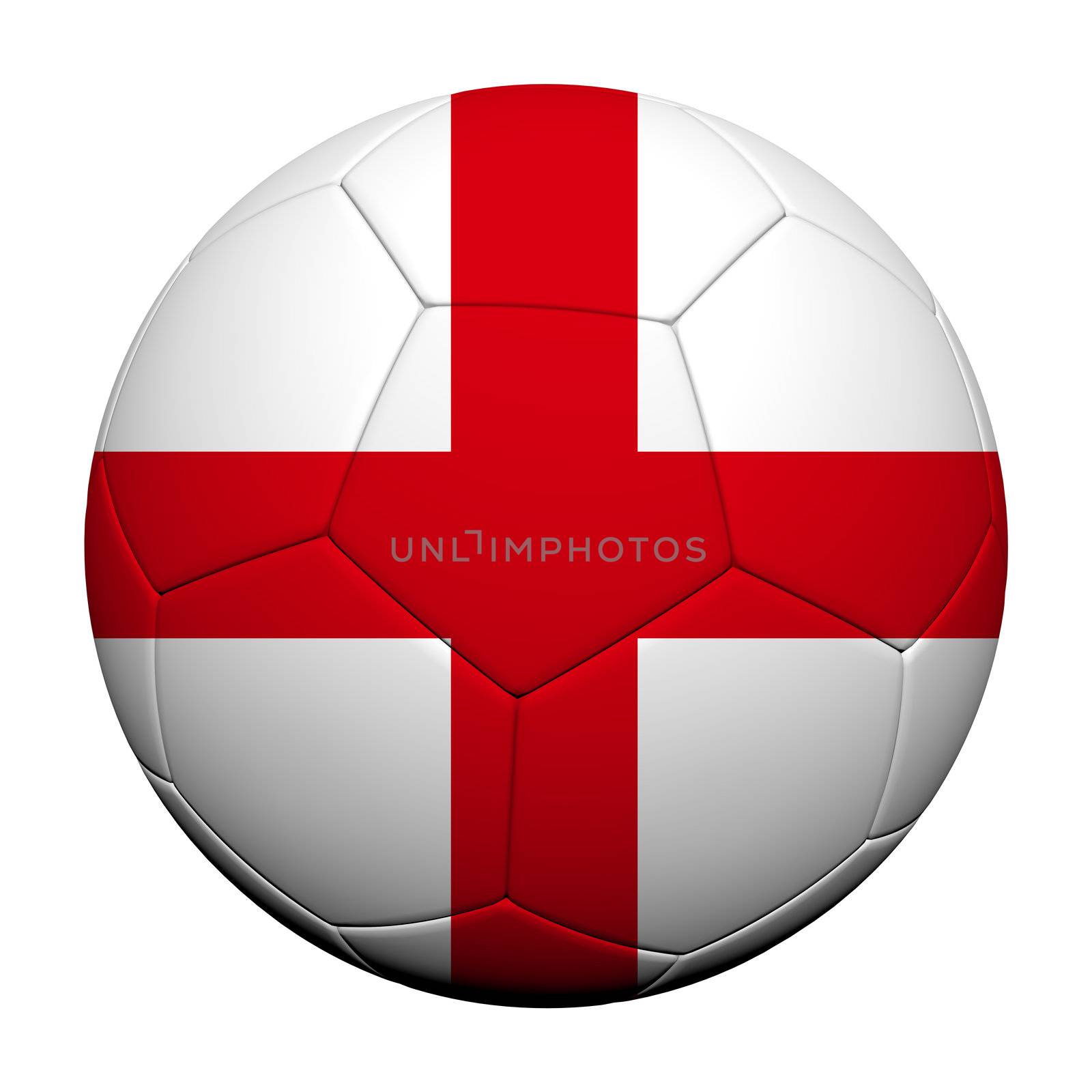 England Flag Pattern 3d rendering of a soccer ball  by jakgree