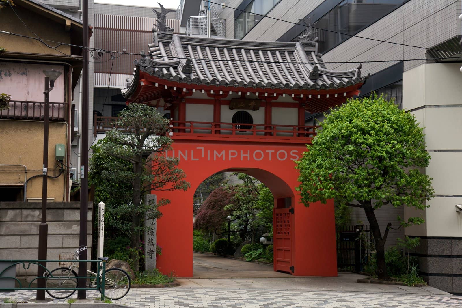 Japanese Garden in Tokyo, ancient architecture