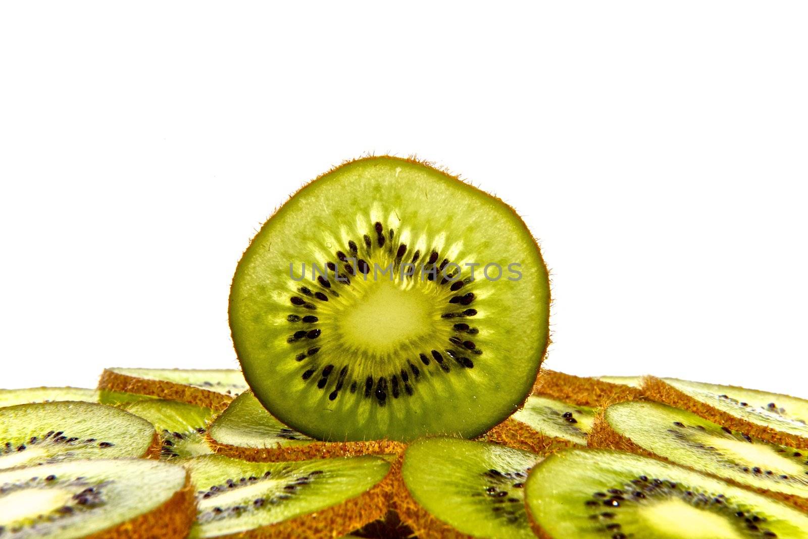 Delicious Kiwi Fruit cut in slices