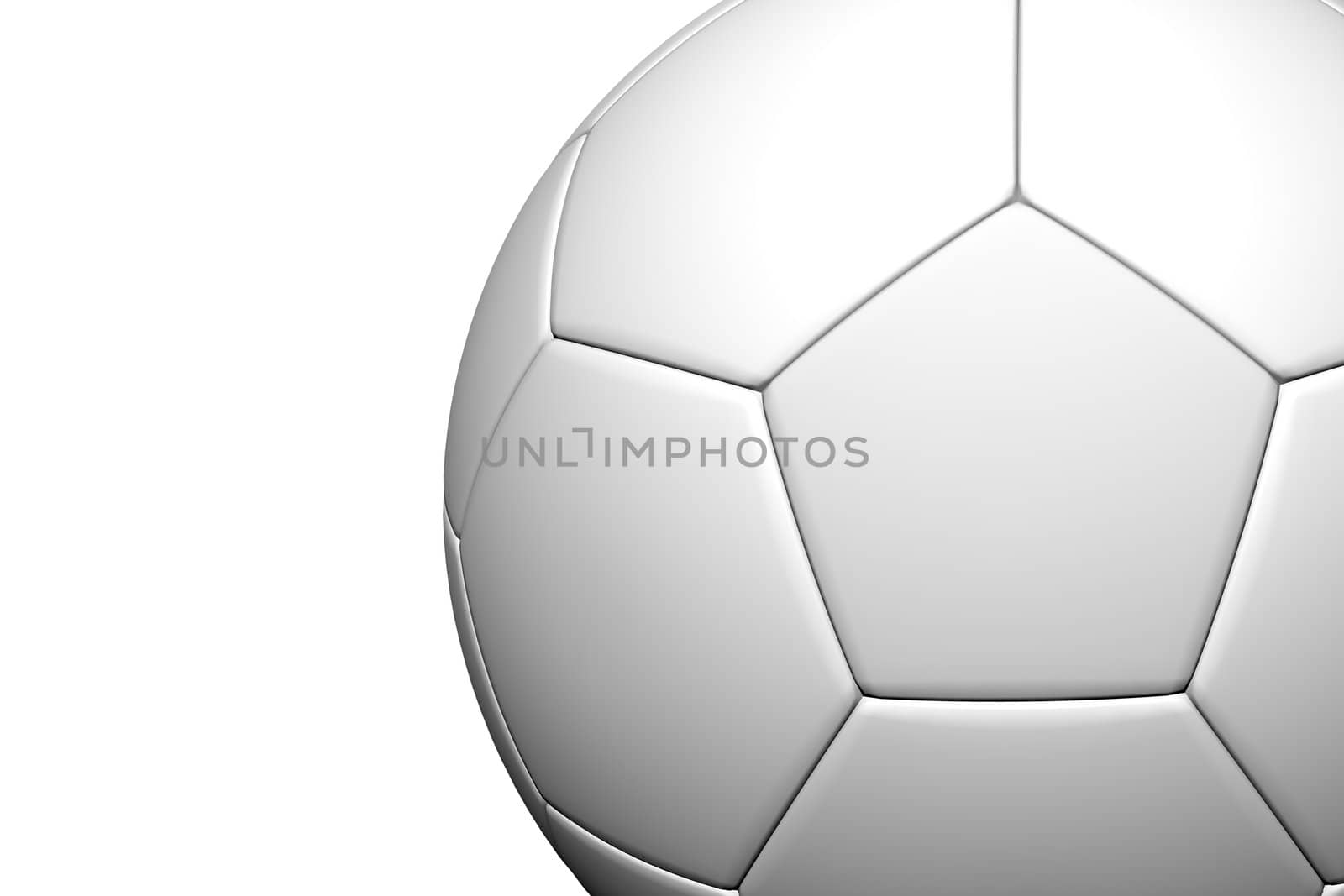 3d rendering of a soccer ball on white background