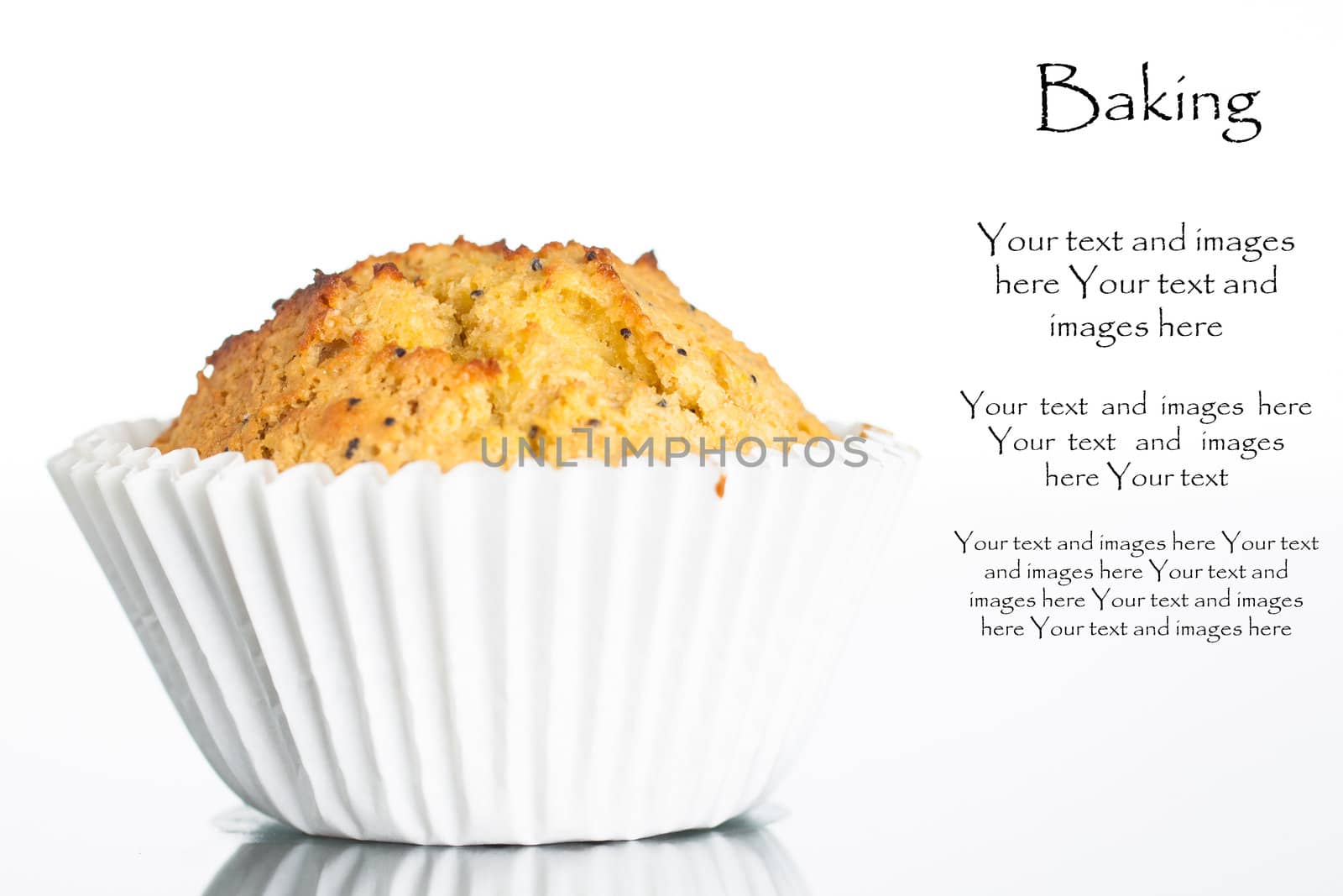 Close-up of a freshly home baked muffin by Jaykayl
