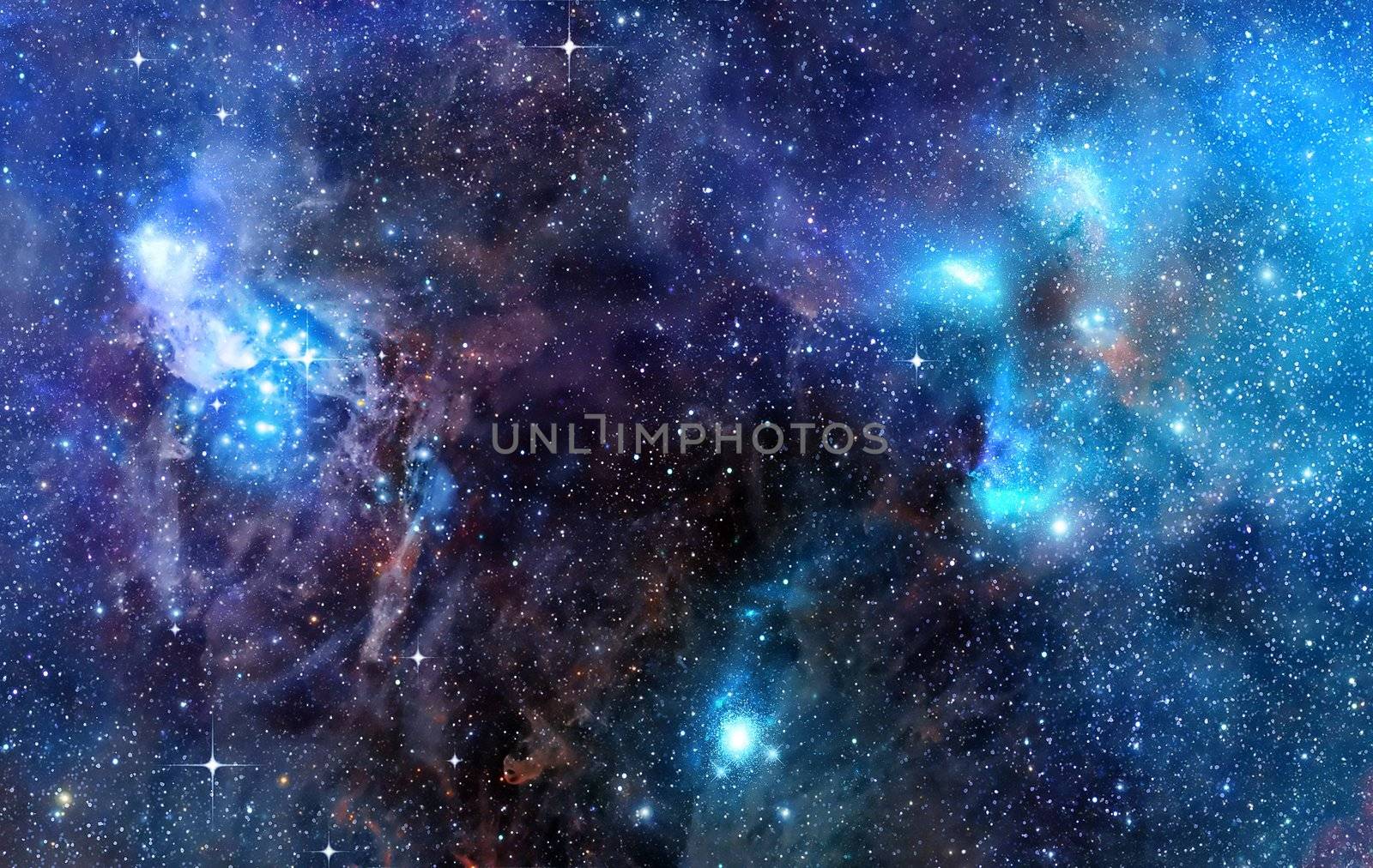 starry background of stars and  nebulas in deep outer space