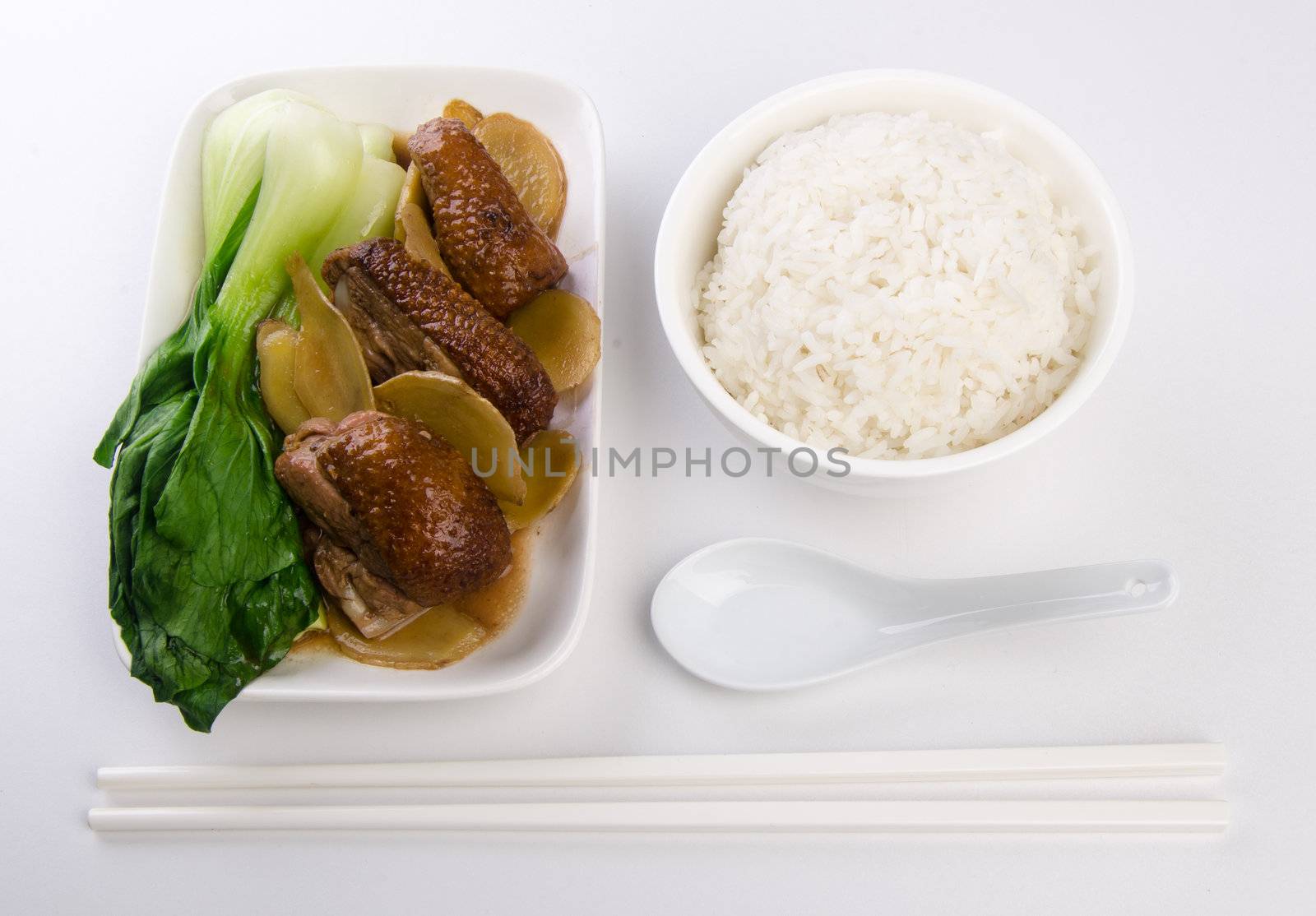 Duck with rice delicious asia food by heinteh