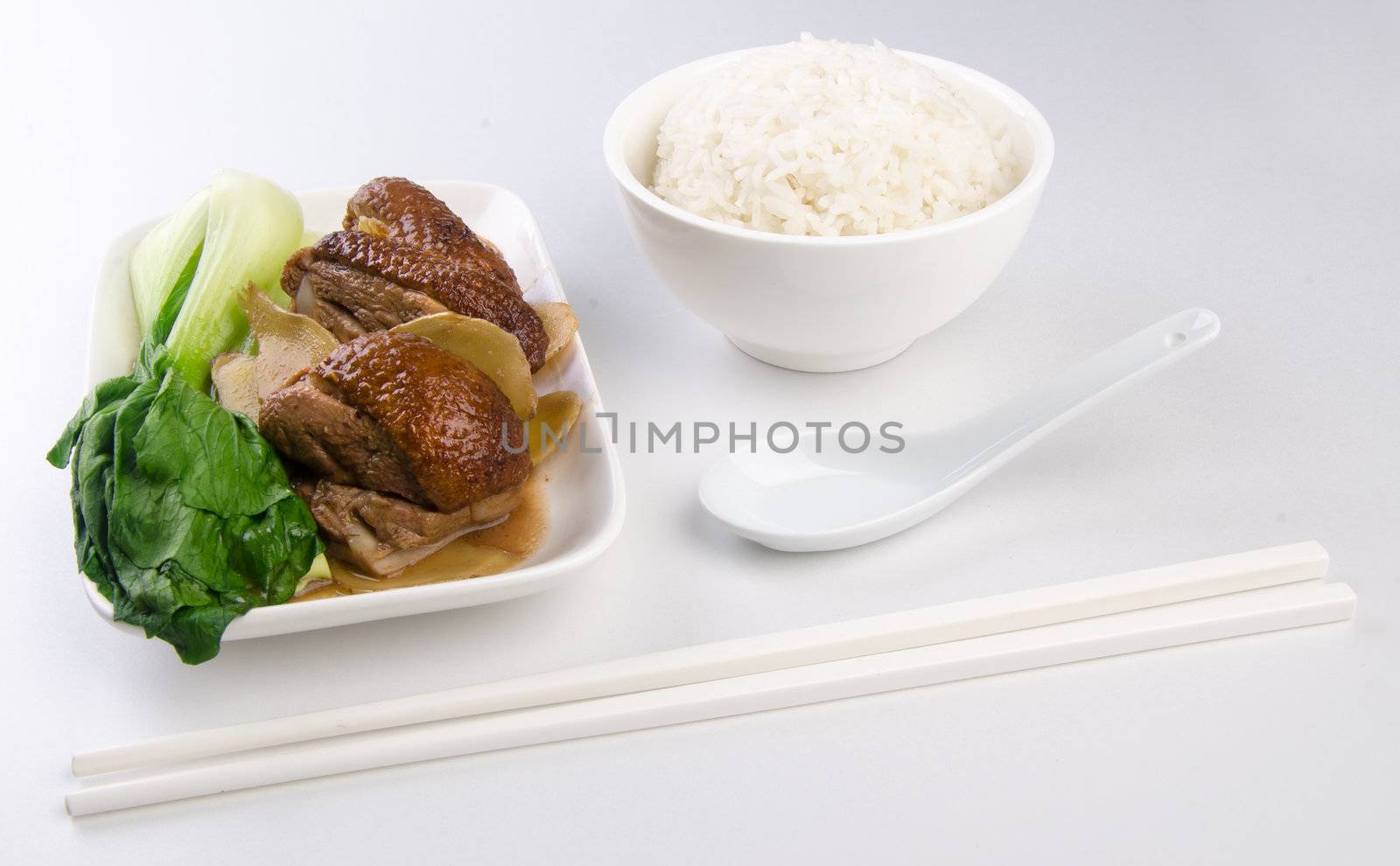 Duck with rice delicious asia food