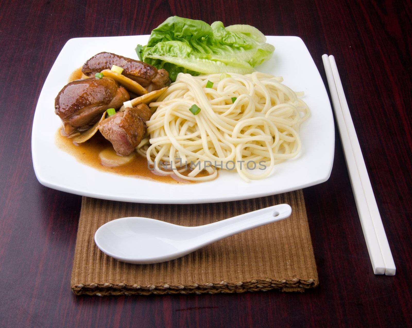 Duck noodle food. asia food