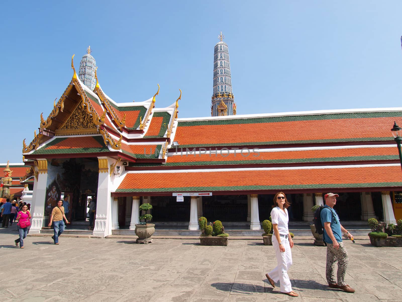 BANGKOK THAILAND - December 29:Tourist and visitors admiring the beautifully decorated Buddhist temples, Bangkok Thailand. 