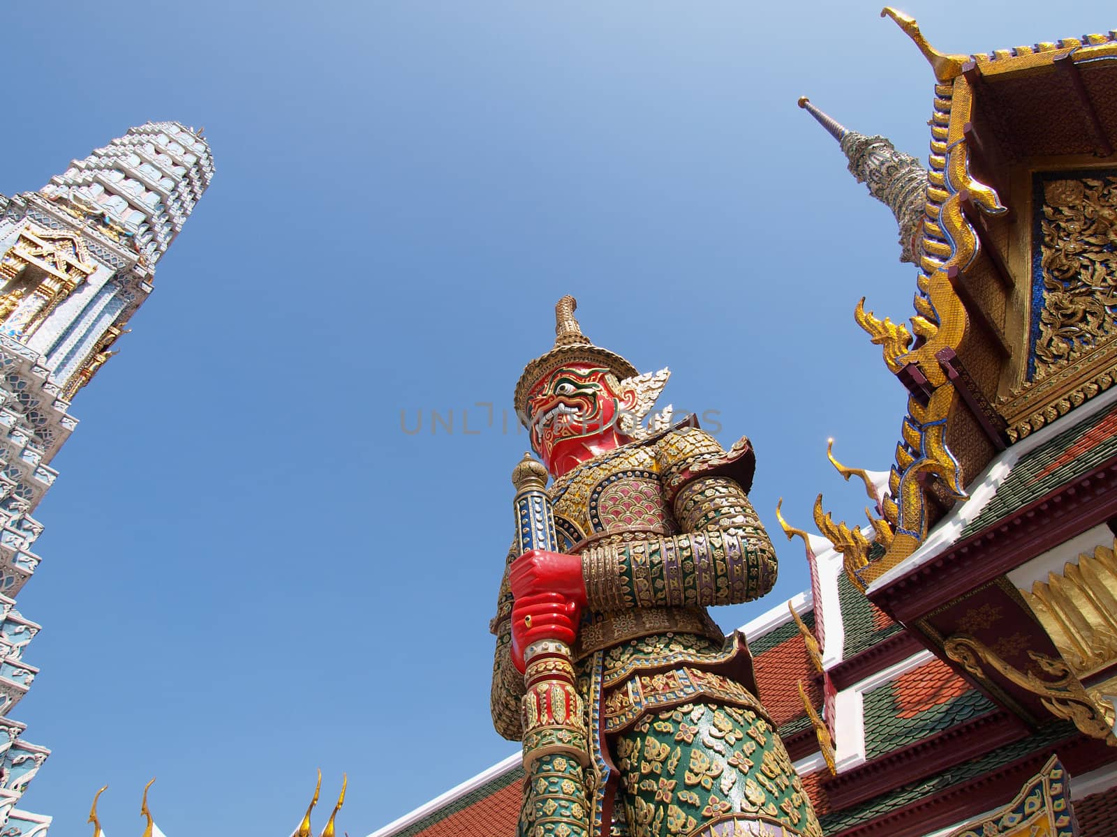 Thai Demon in Grand Palace , Bangkok Thailand by jakgree