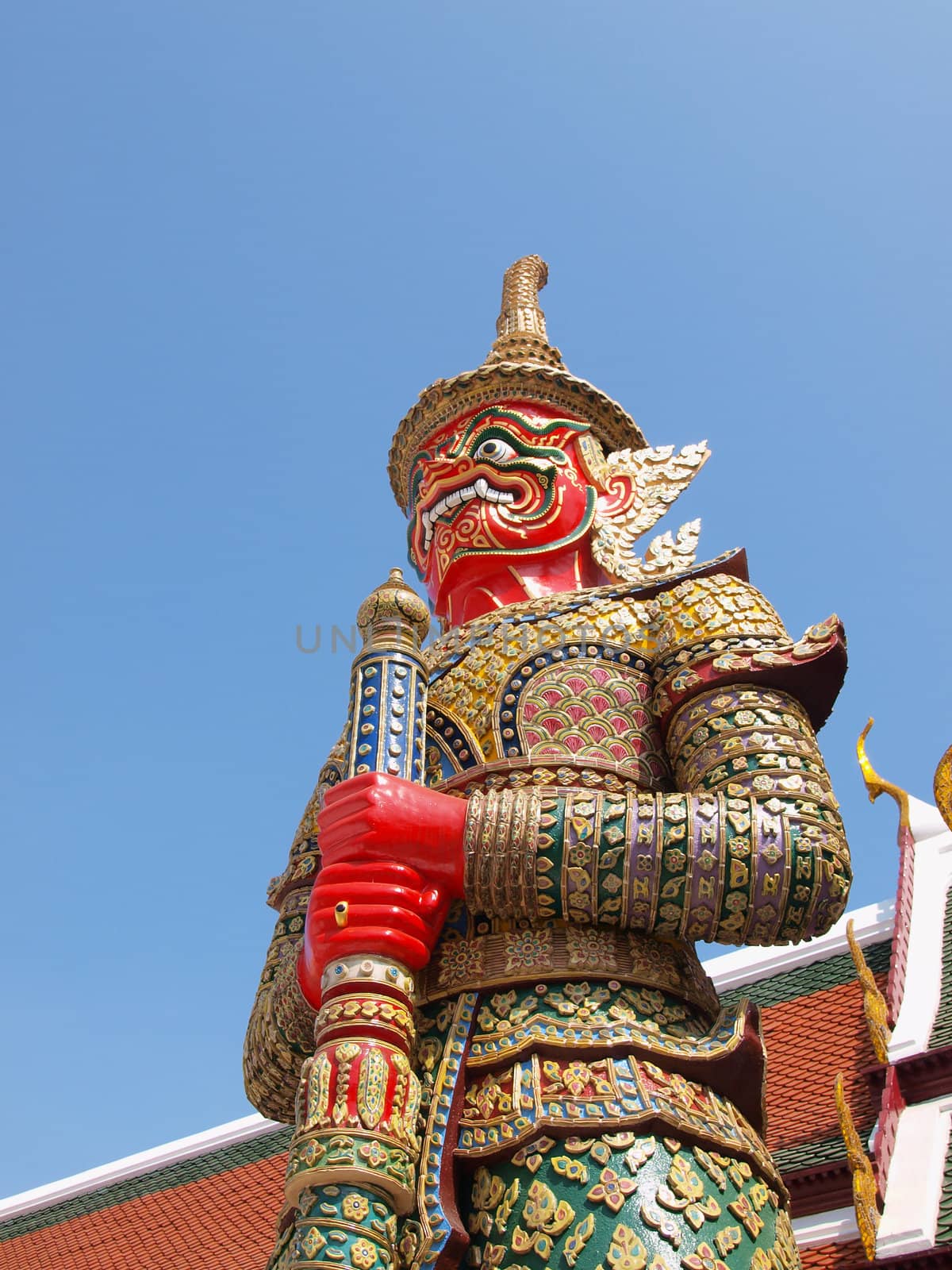 Thai Demon in Grand Palace , Bangkok Thailand 