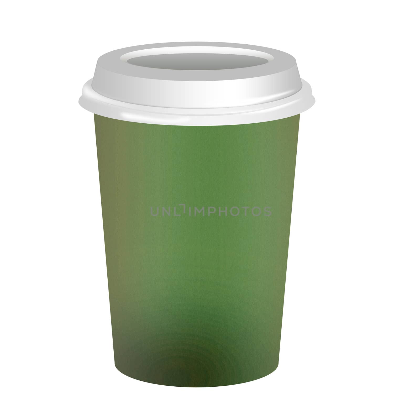 Takeaway coffee cup over white background by jakgree