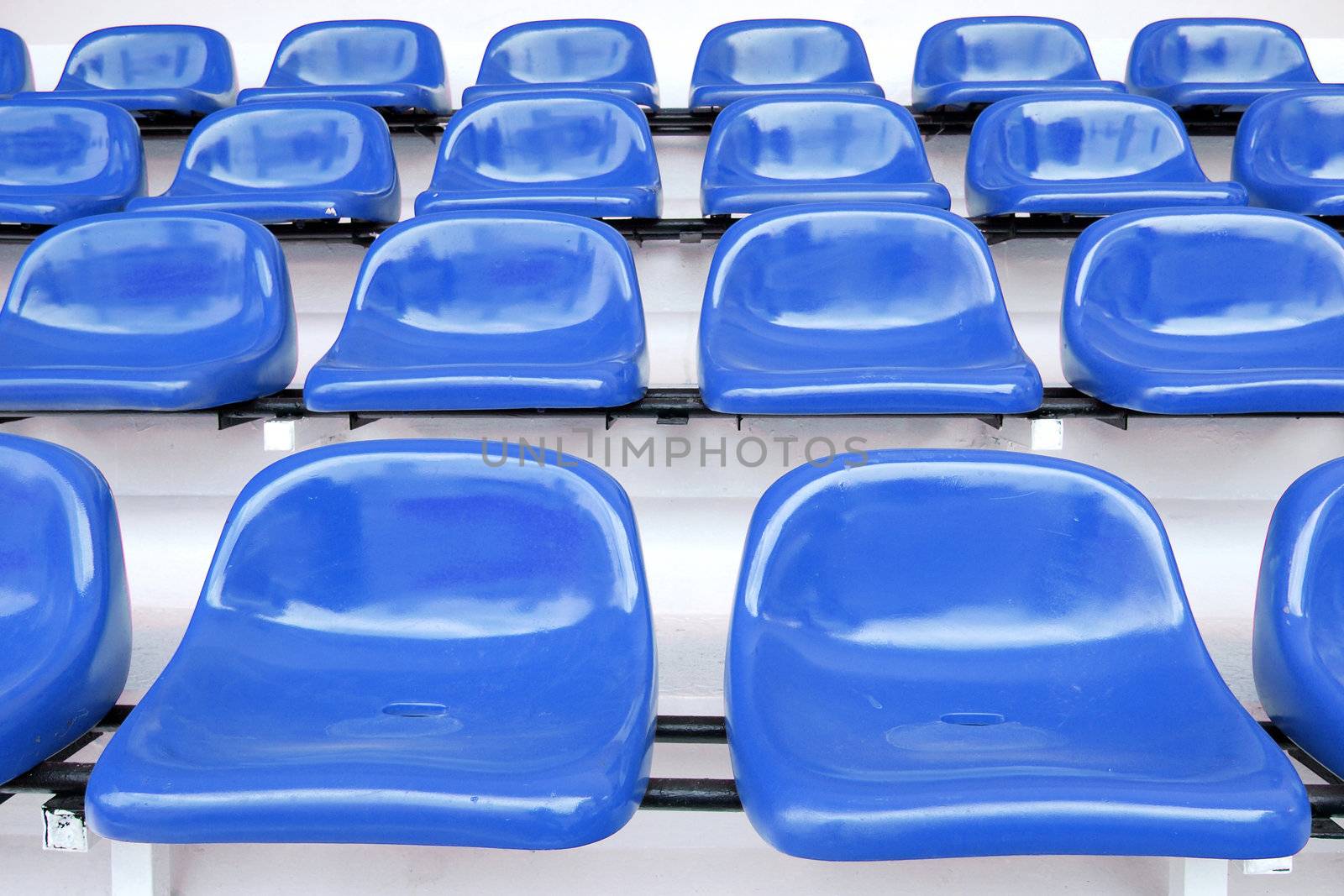 Blue seat at Thep Hasadin Stadium in Thailand