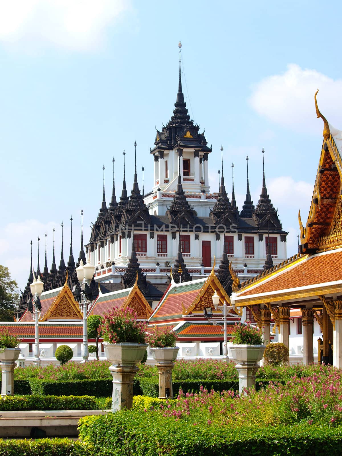 Thai architecture: Wat Ratchanadda, Loha Prasat by jakgree