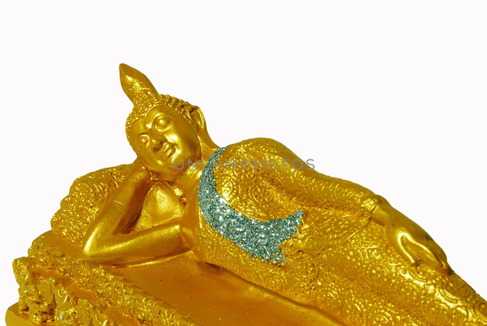 Golden Buddha with Isolated