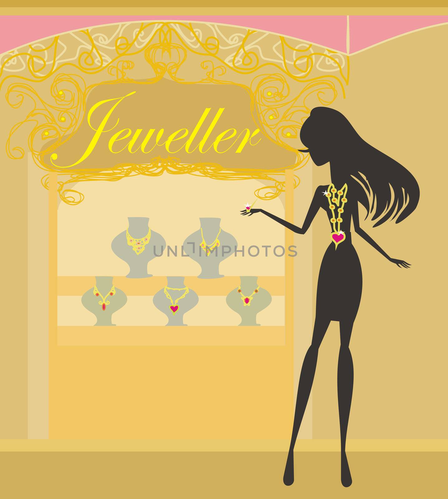 Girl and jewellerys by JackyBrown