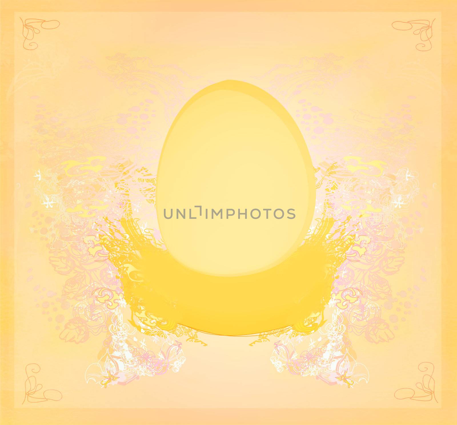 Easter Egg On Grunge Background by JackyBrown
