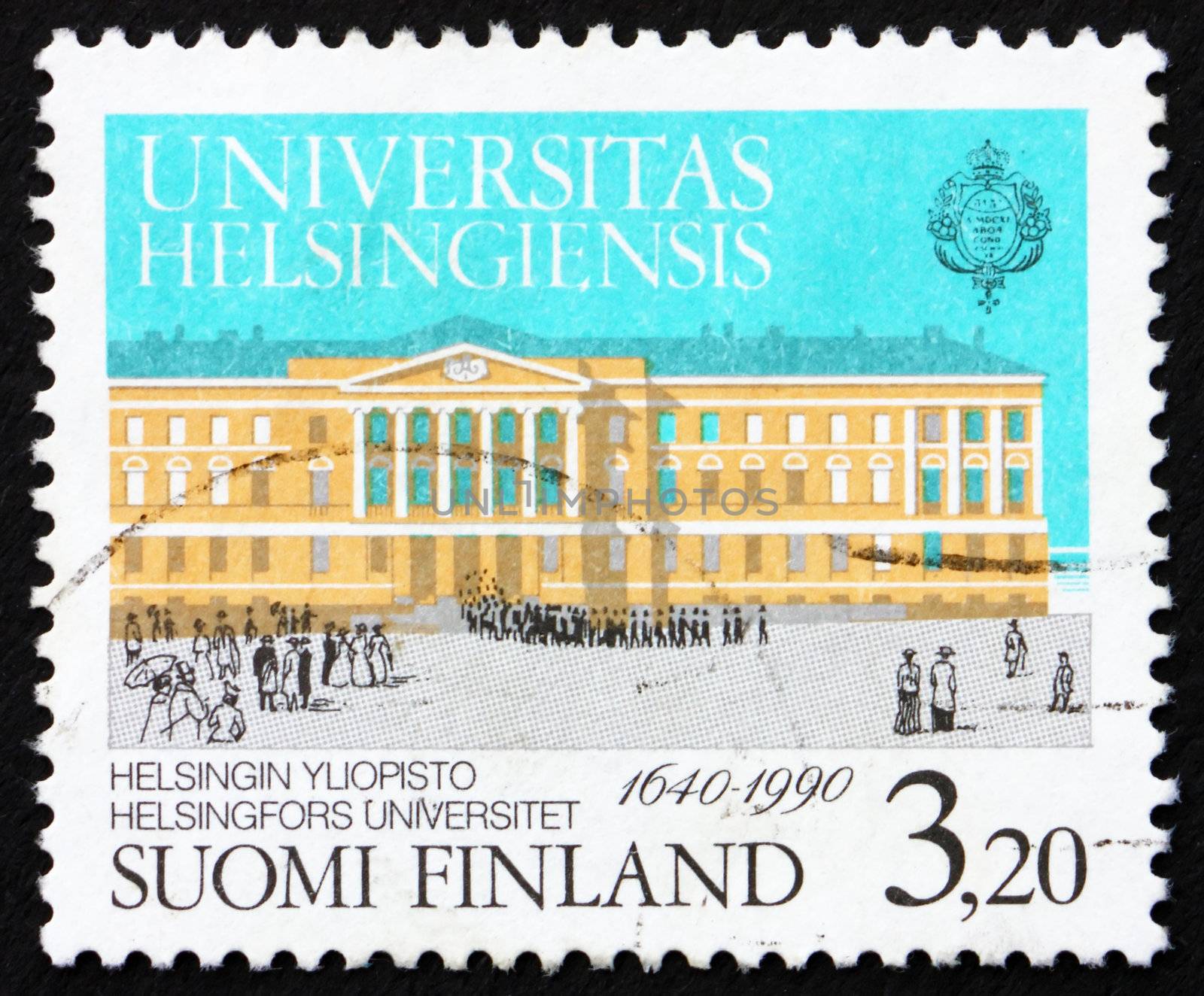 FINLAND - CIRCA 1990: a stamp printed in the Finland shows Degree Ceremony Procession, University of Helsinki, 350th Anniversary, circa 1990
