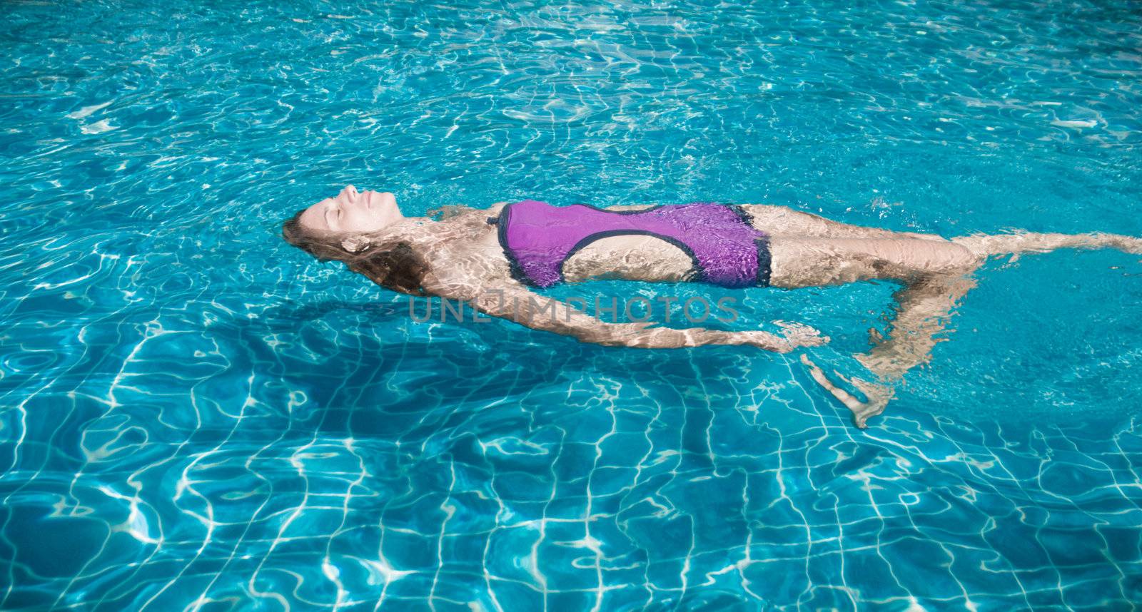 girl in pool