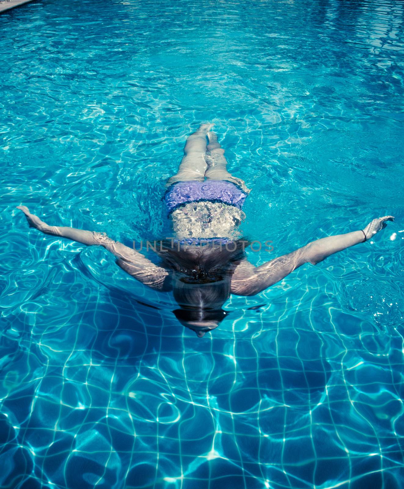 girl in pool