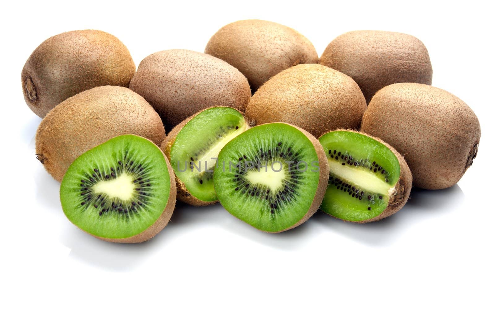 Kiwi fruit isolated on a white background