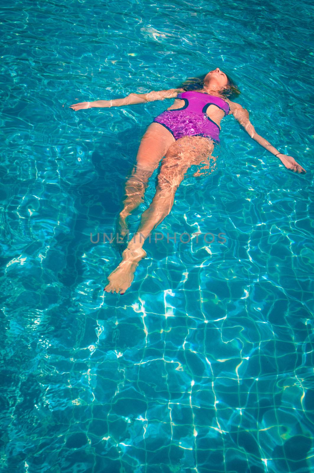 girl in pool