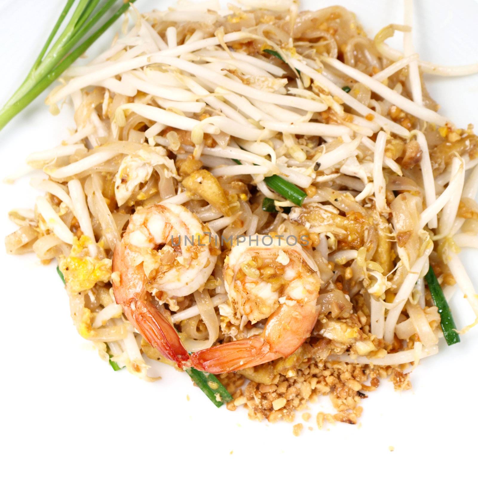 Thai food style , stir-fried rice noodles (Pad Thai)