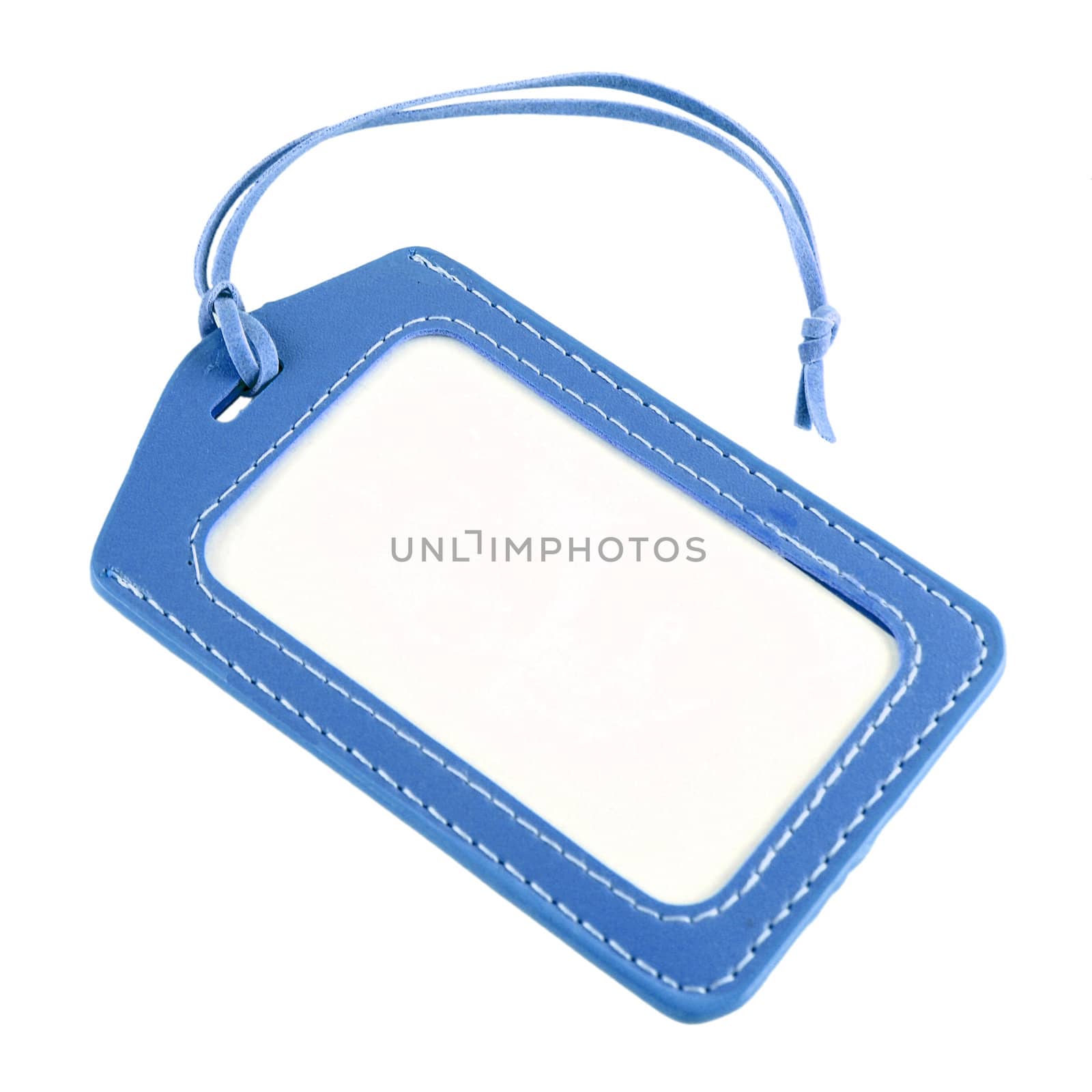Image of blue leather labels