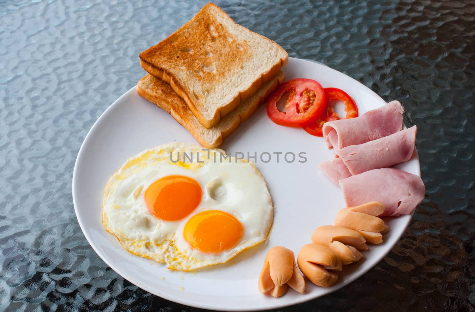 breakfast meal on the table