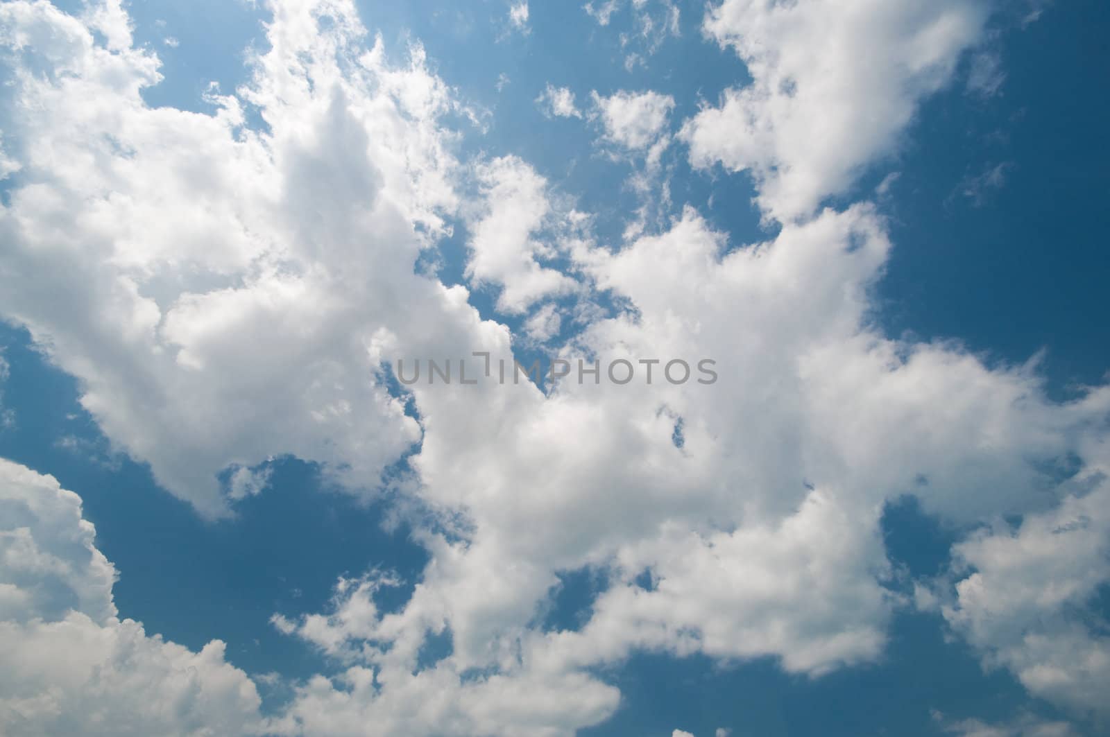 blue sky in a sunny day