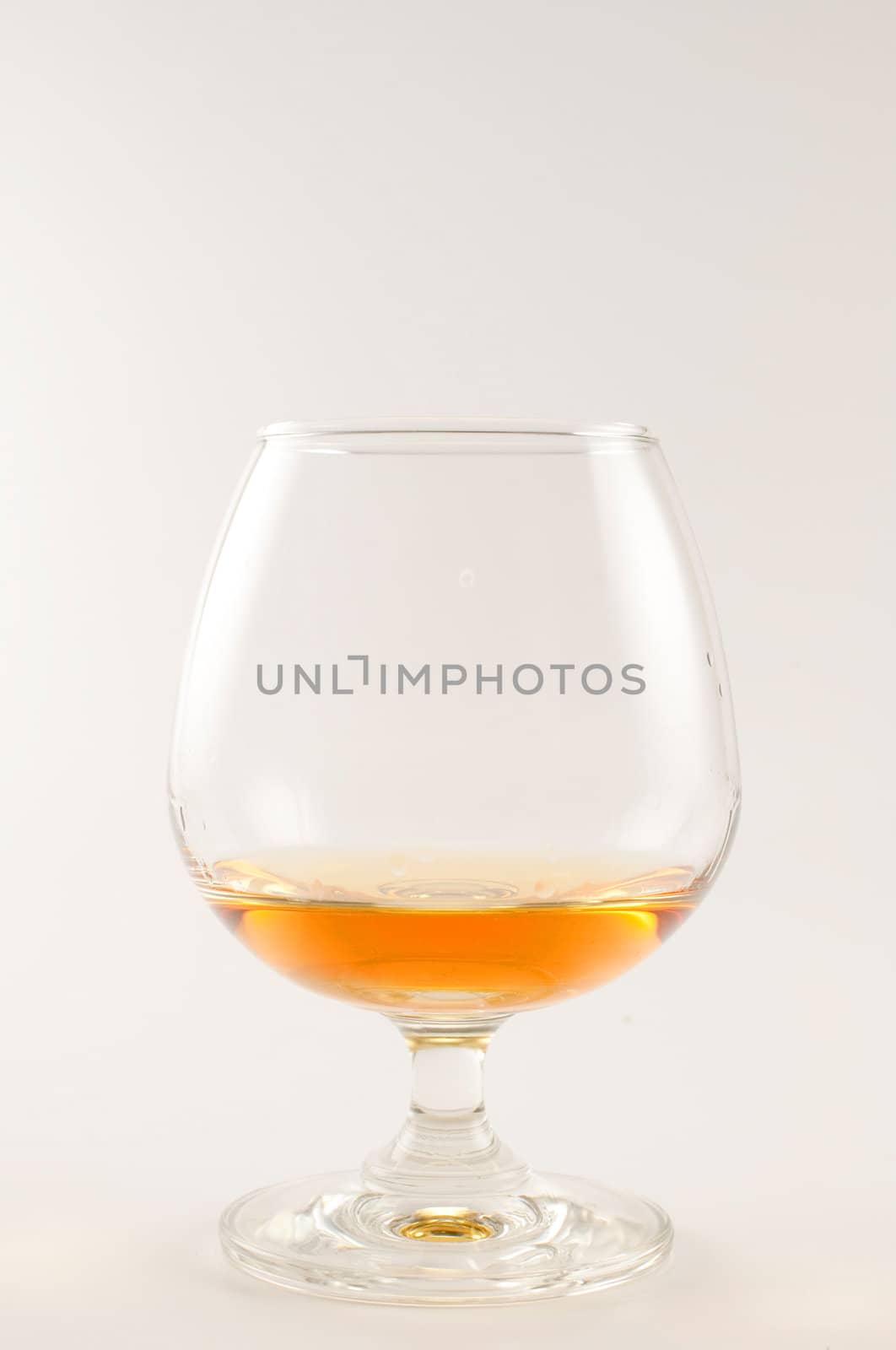 whisky glass on white background