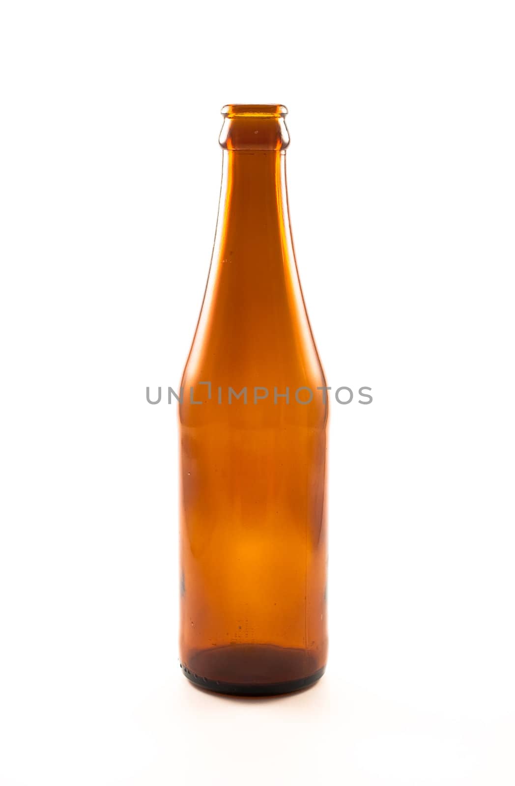 bottle of beer on white background