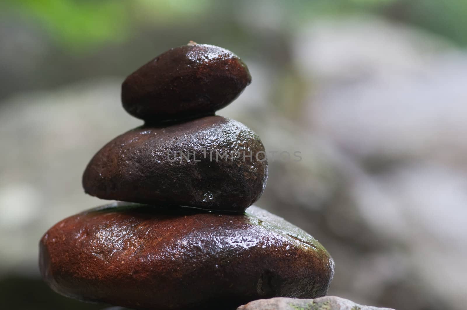 pile pebble in nature background