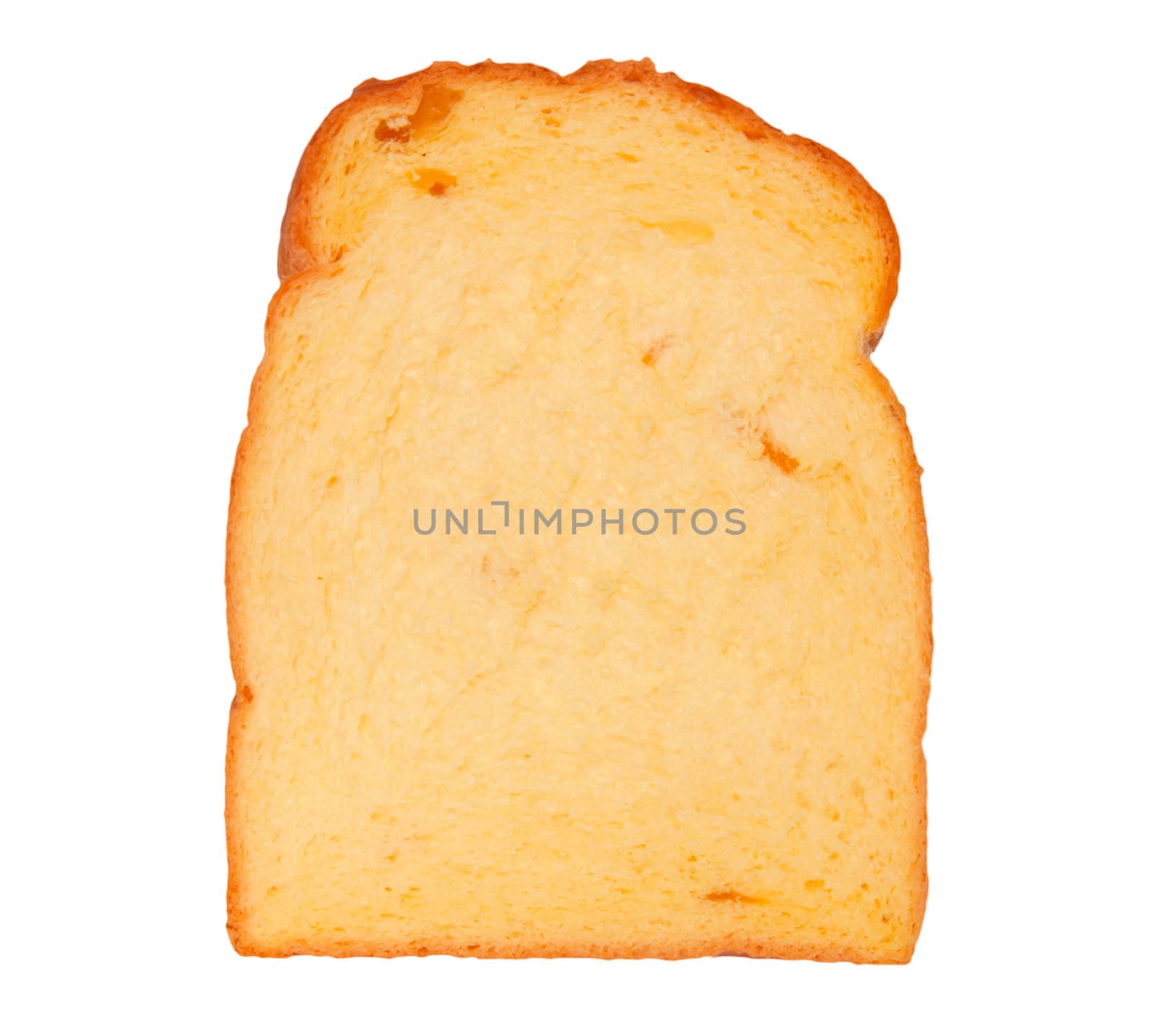 Bread slice isolated on white