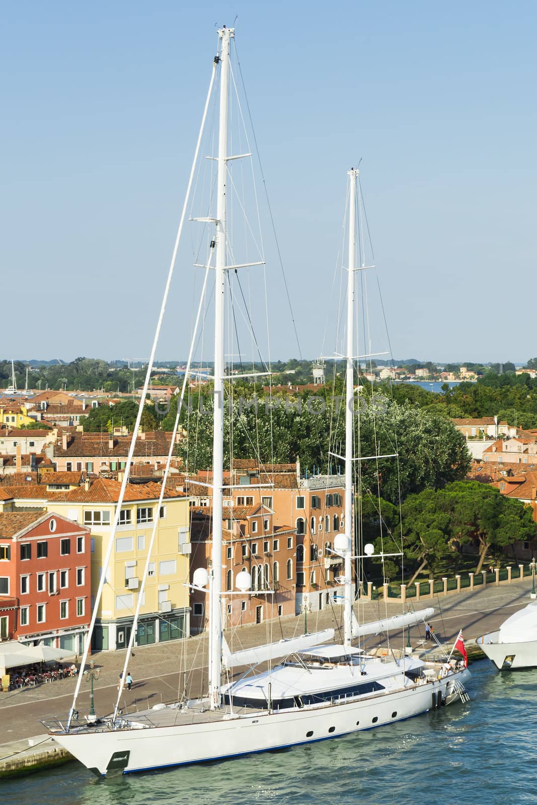 An image of a nice sailing boat atl Venice in Italy