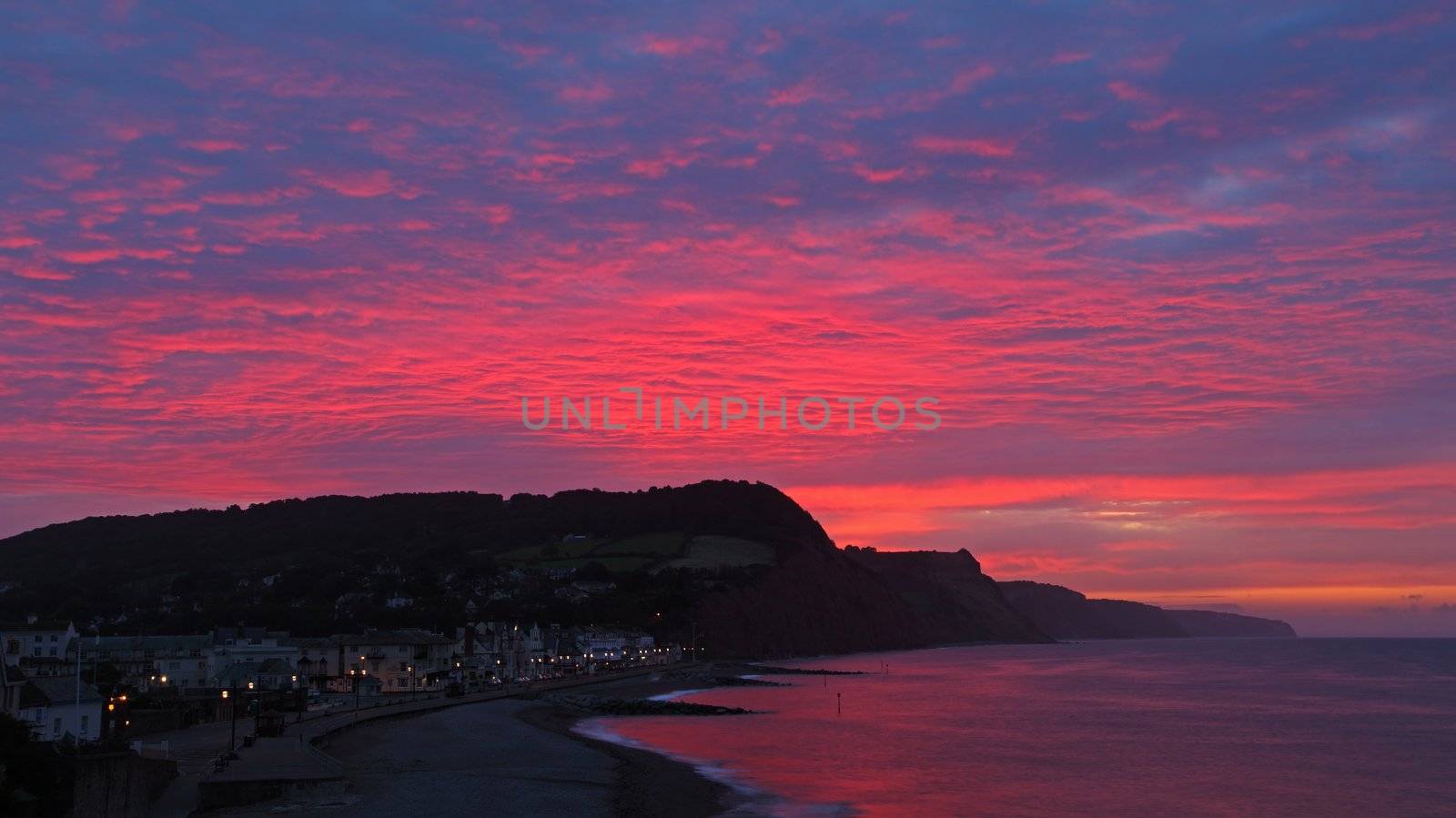 Sunset Sidmouth by olliemt