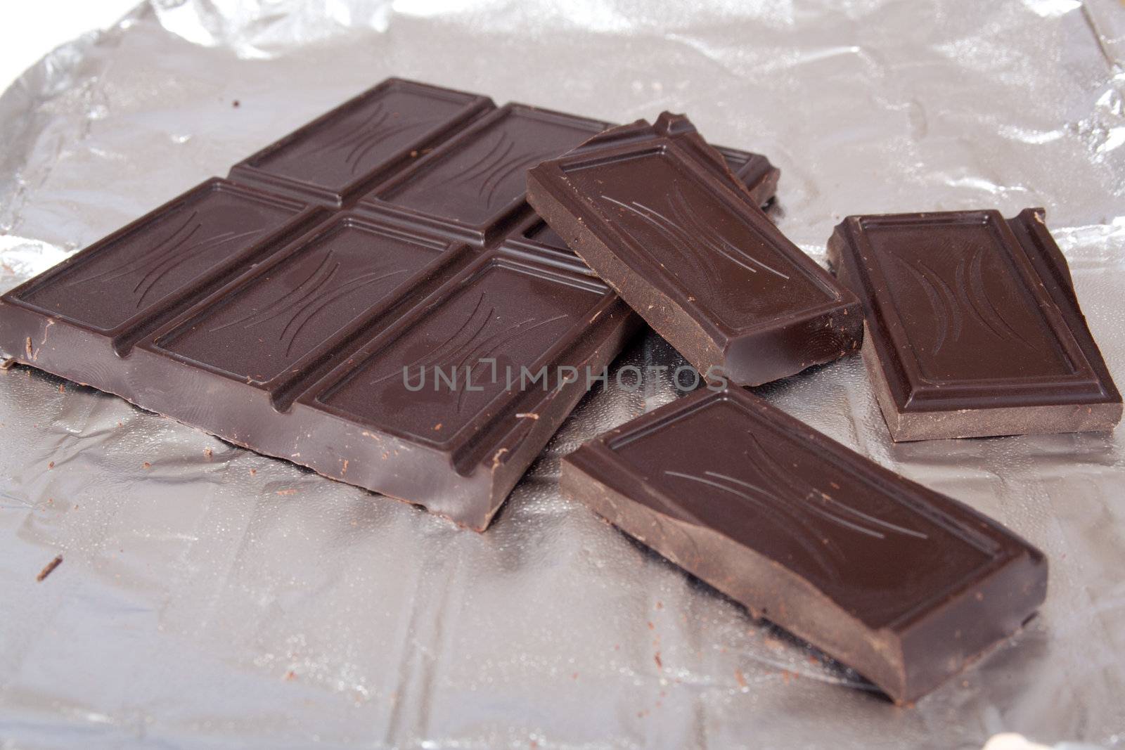 pieces of bitter chocolate