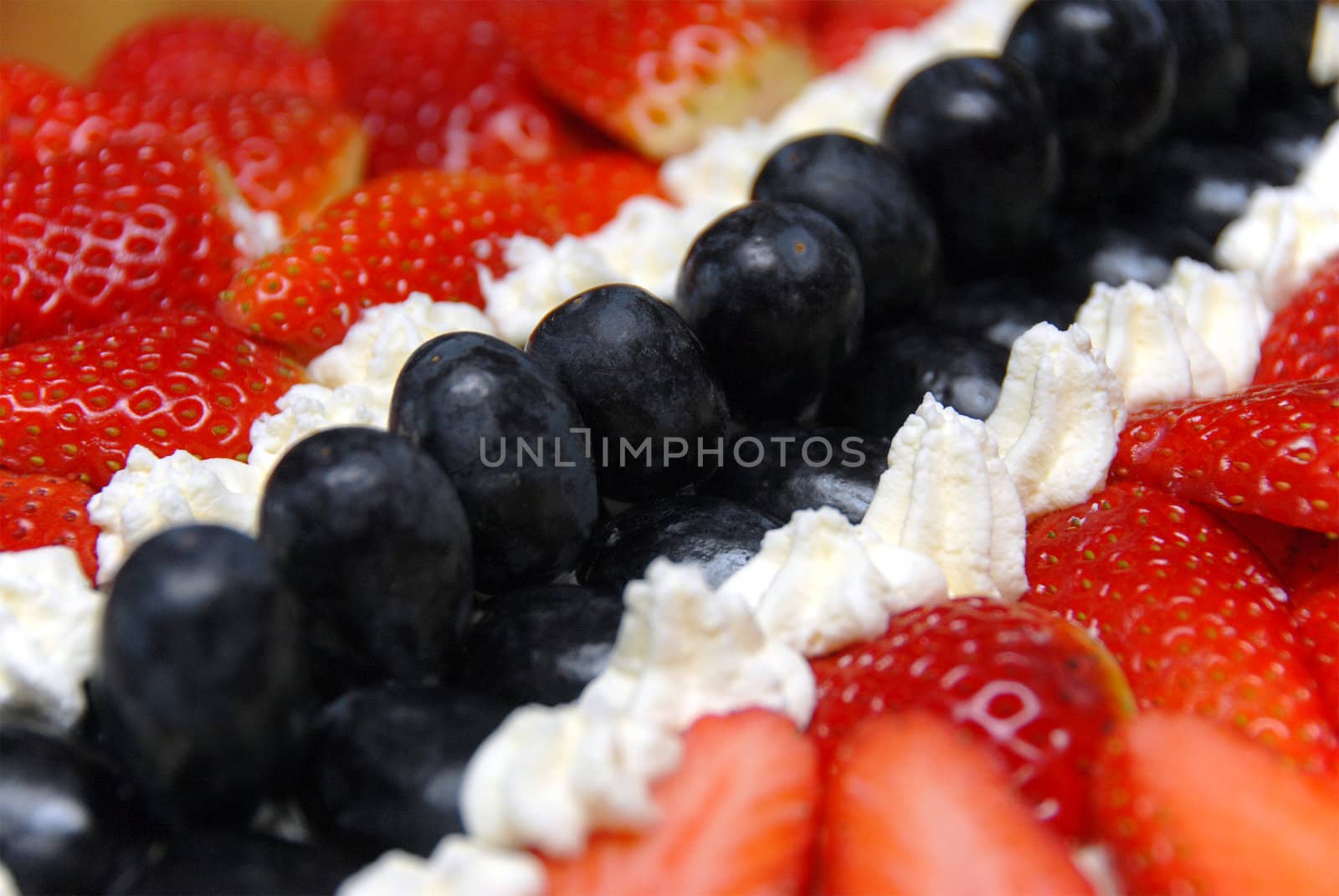 Norwegian nationalday, 17. mai cake, closeup, selective focus