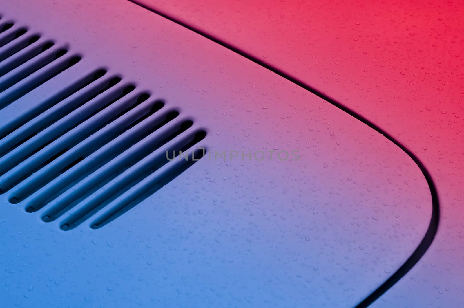 vehicle panel abstract with gradient color from blue to red