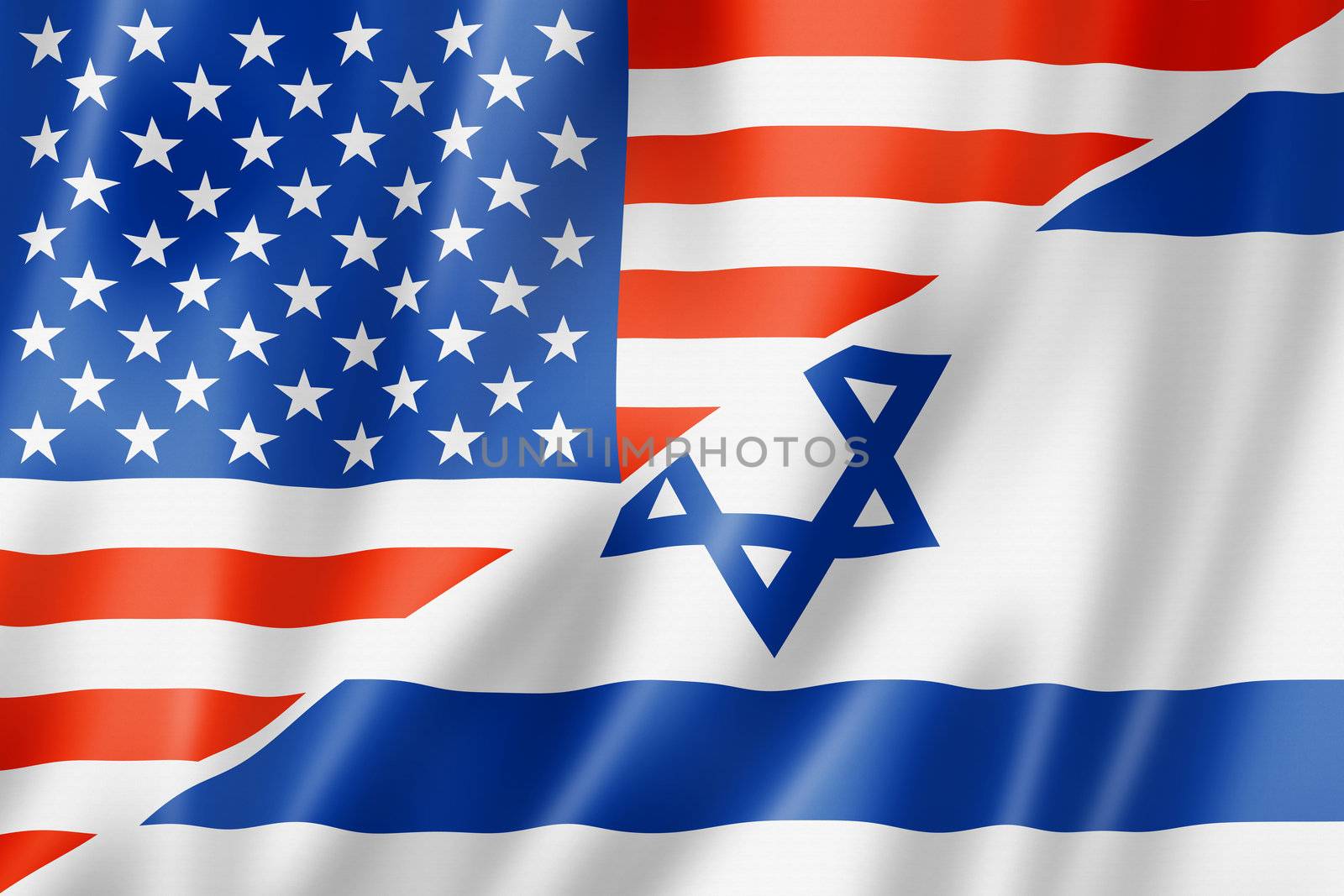 USA and Israel flag by daboost