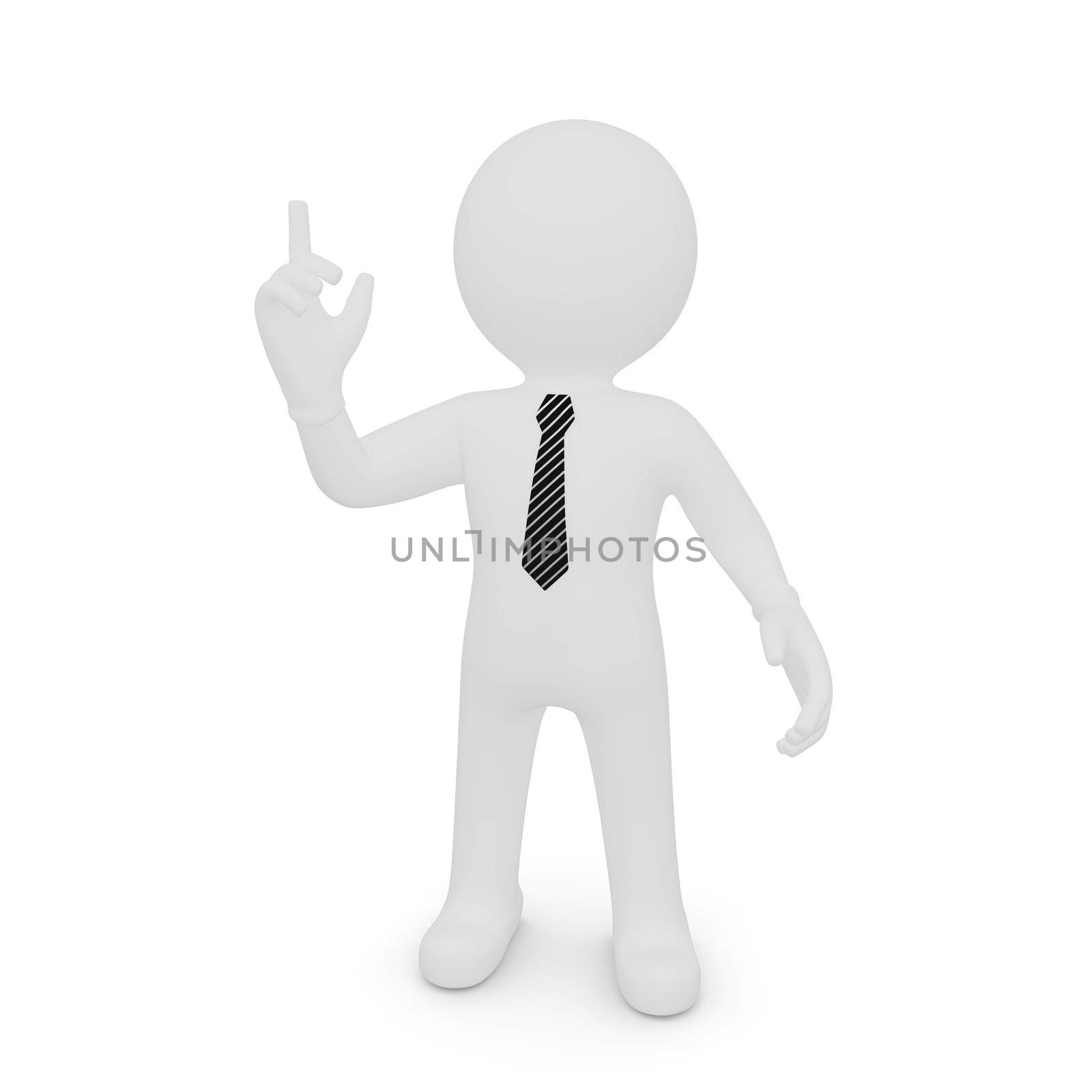 A white man with a raised index finger by cherezoff