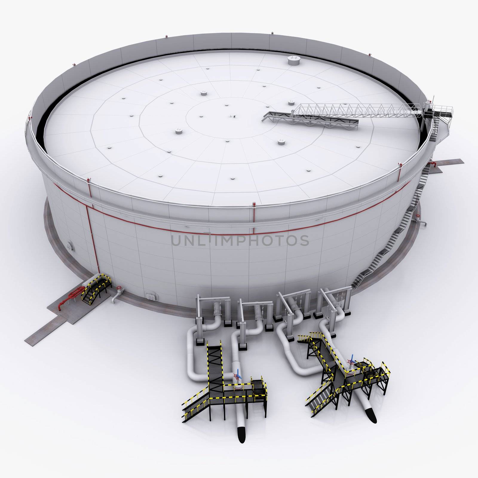 Large oil tank with floating roof by cherezoff