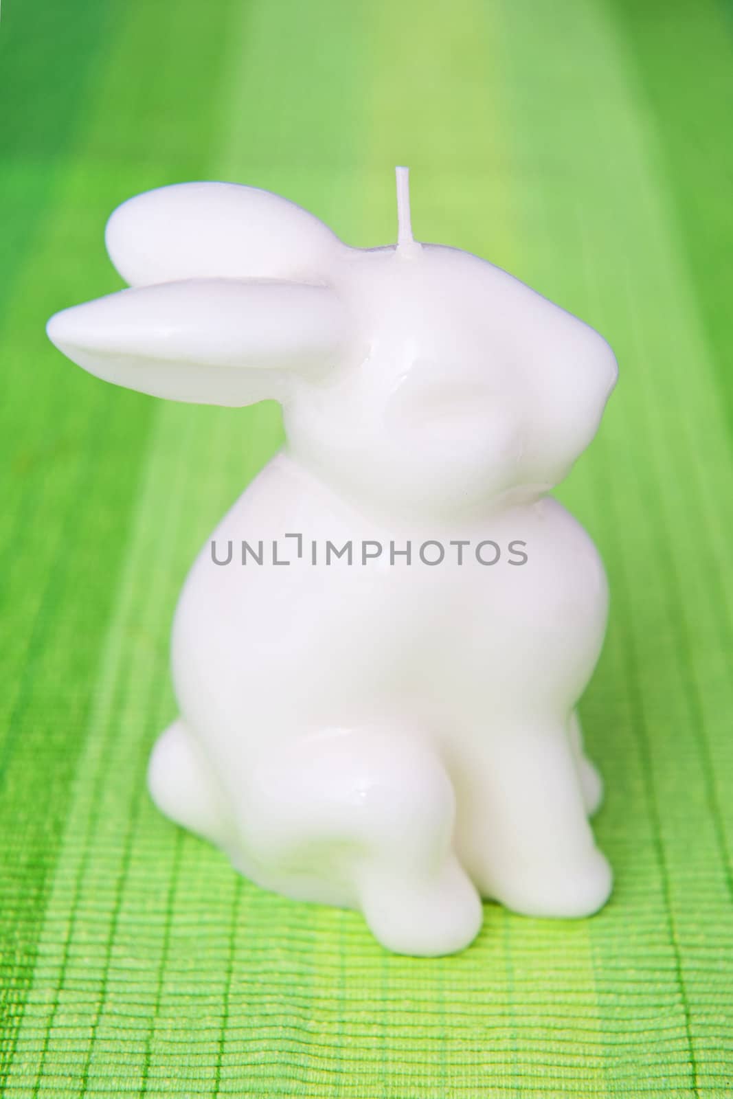 Bunny candle on the green