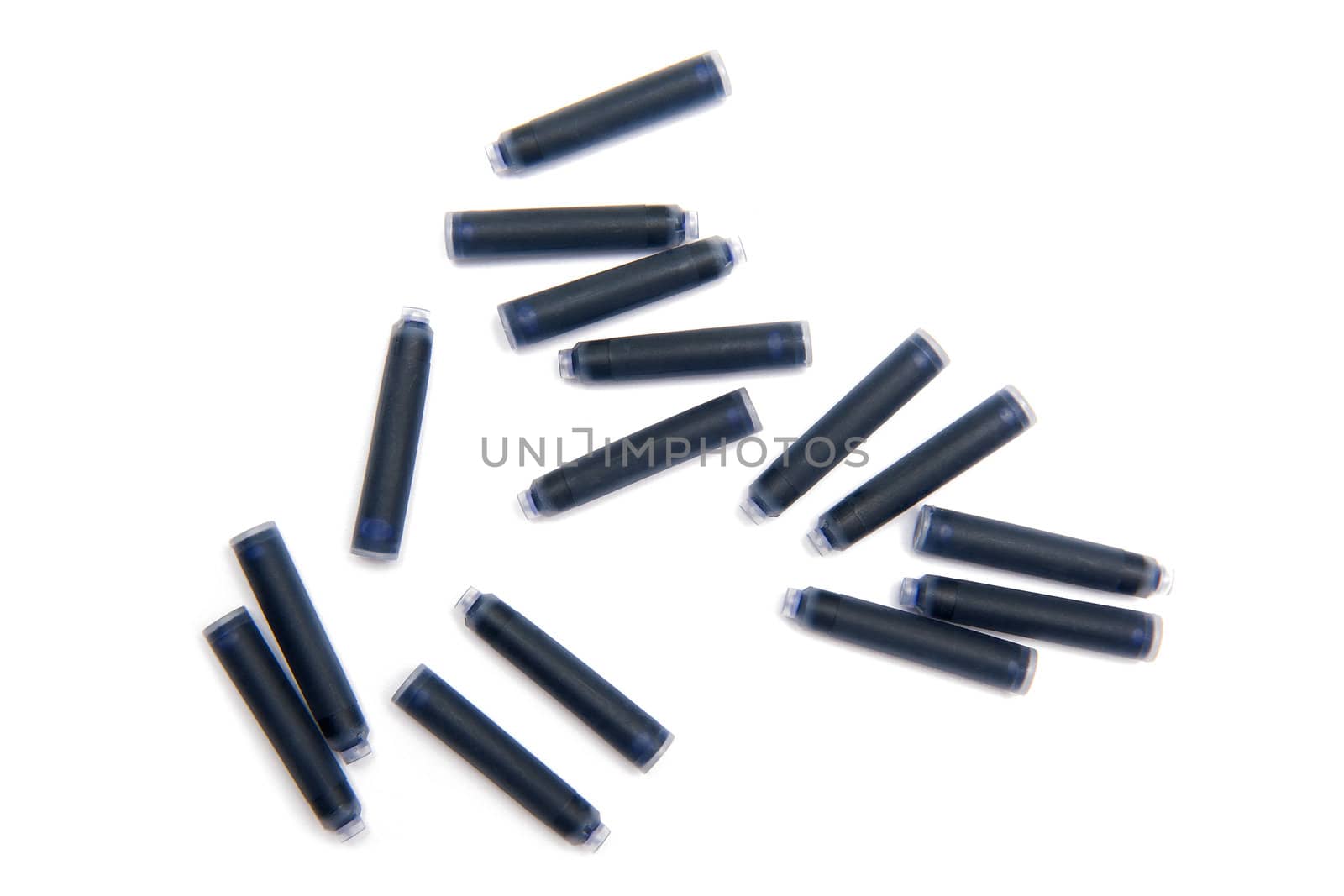 Pen cartridges isolated on the white background