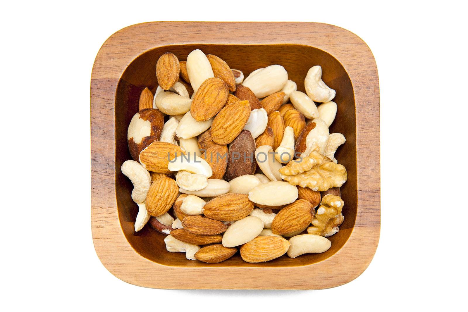 Nut mix isolated on the white background