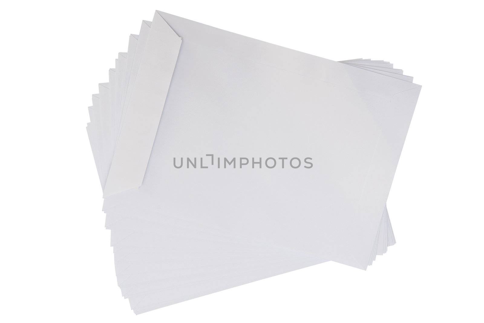 Envelopes isolated on the white background