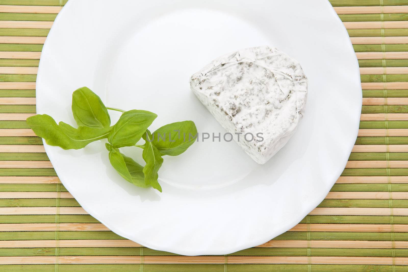 Blue cheese and fresh basil
