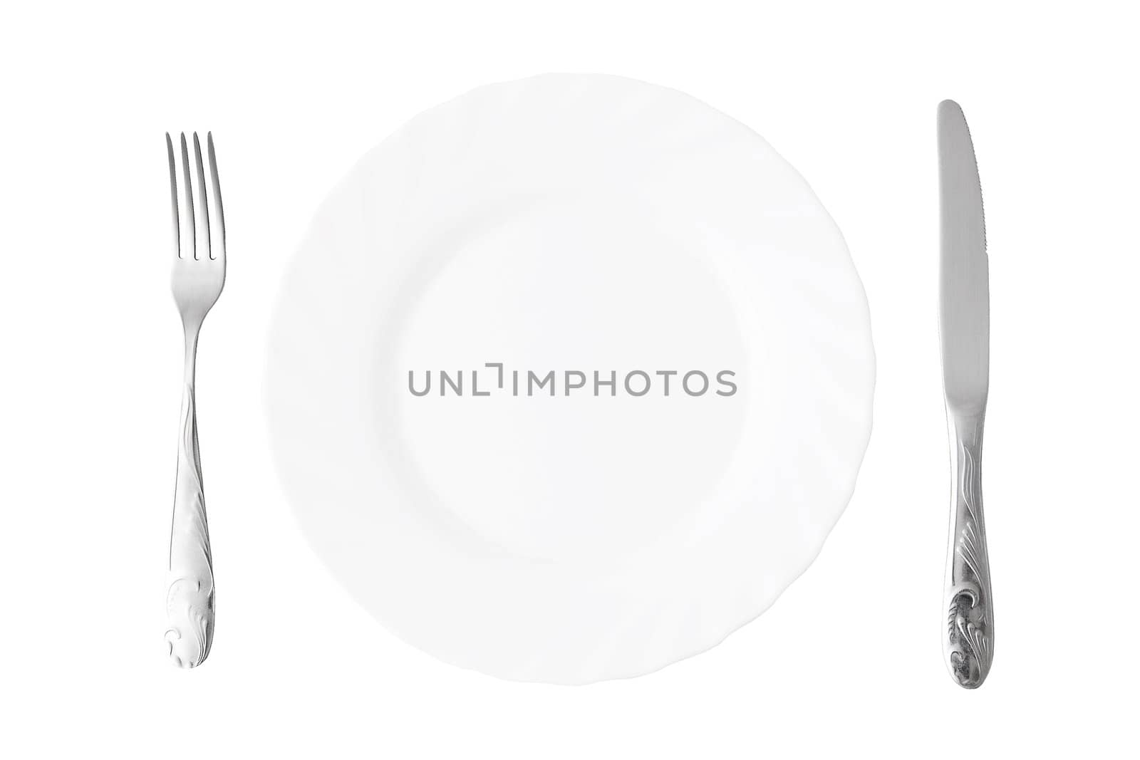 Meal time isolated on the white background
