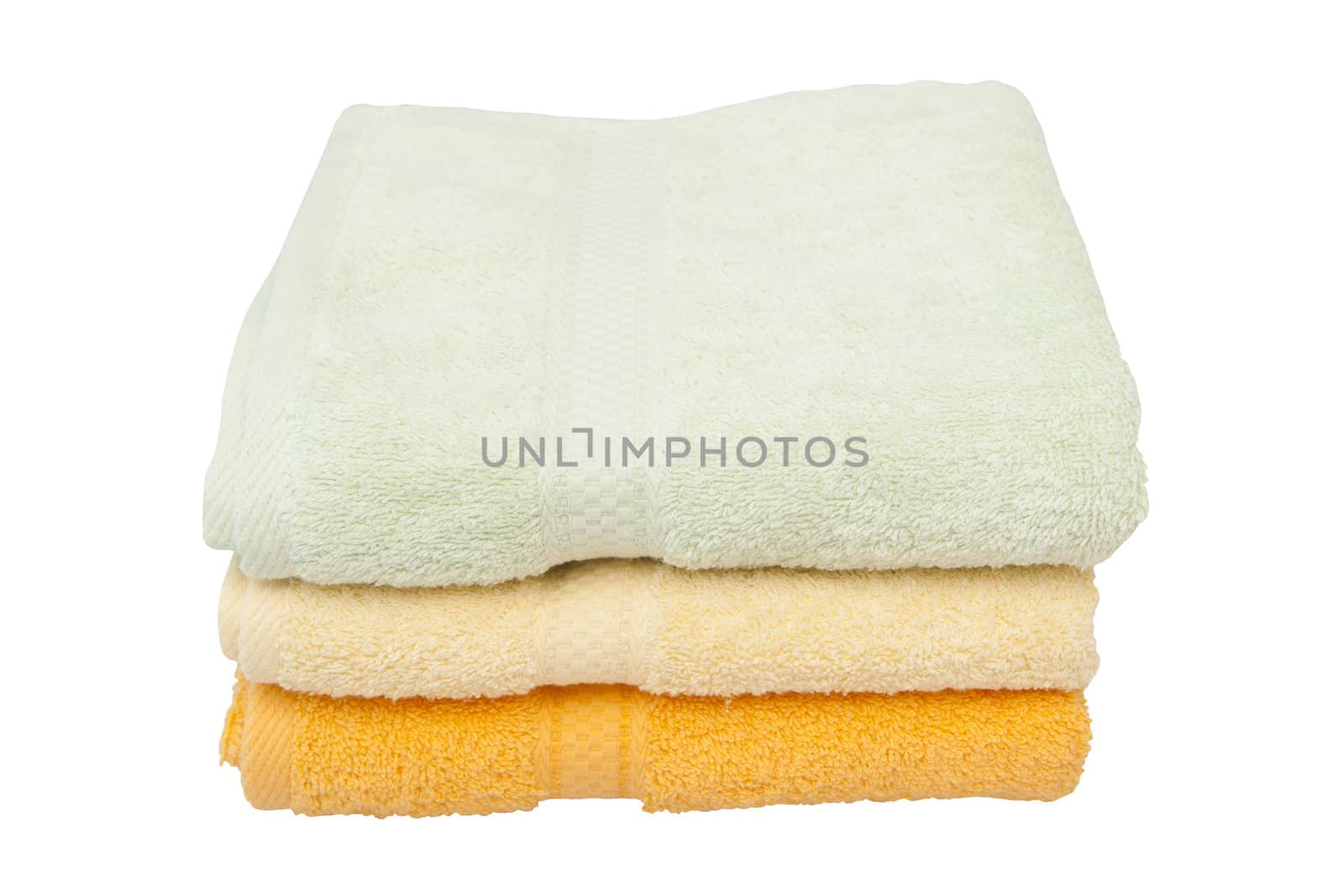 Towels isolated on the white background