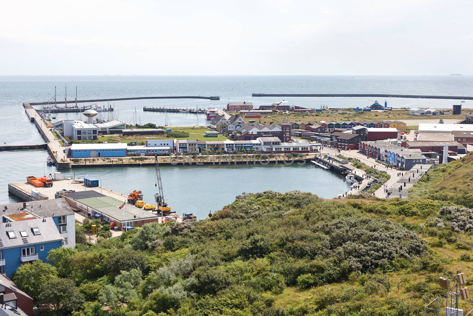 Island Helgoland in Germany on sunny day