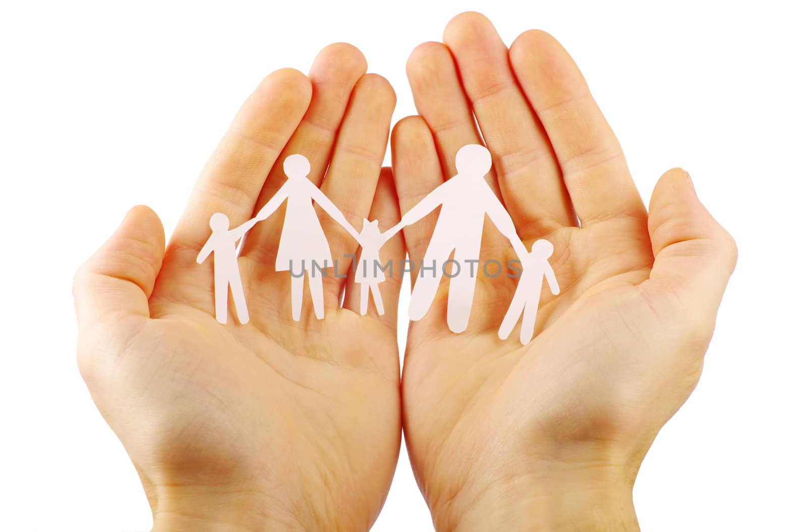 paper family in hands